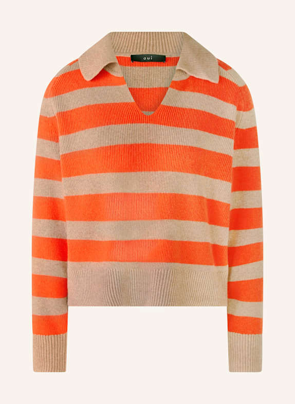 oui Sweater BEIGE/ RED