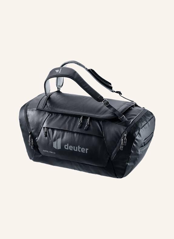 deuter grainy leather Pocket messenger bag BLACK