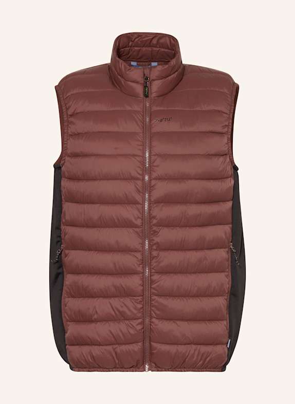 me°ru' Hybrid-Steppweste DEERING DUNKELROT / SCHWARZ