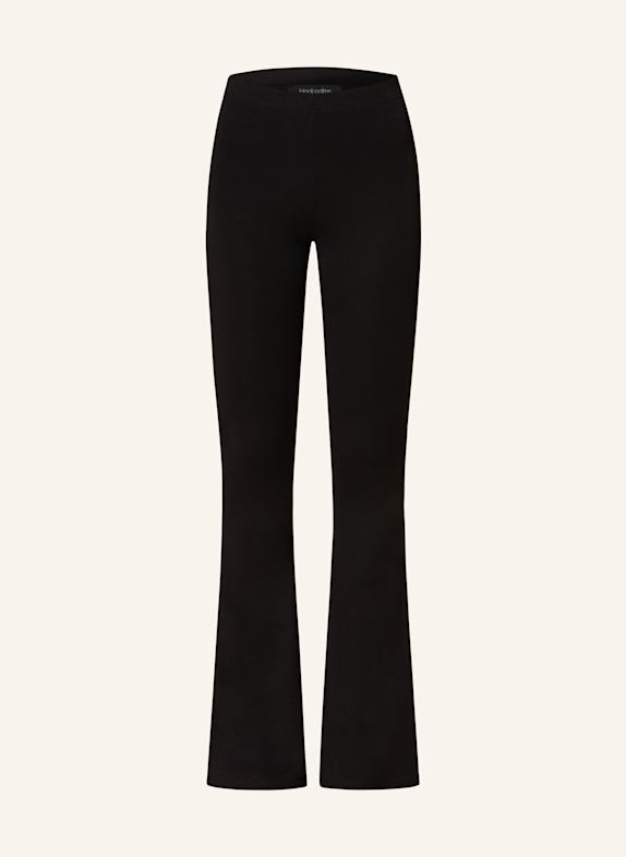 black palms Bootcut trousers made of jersey BLACK
