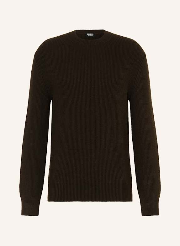 ZEGNA Cashmere-Pullover DUNKELBRAUN