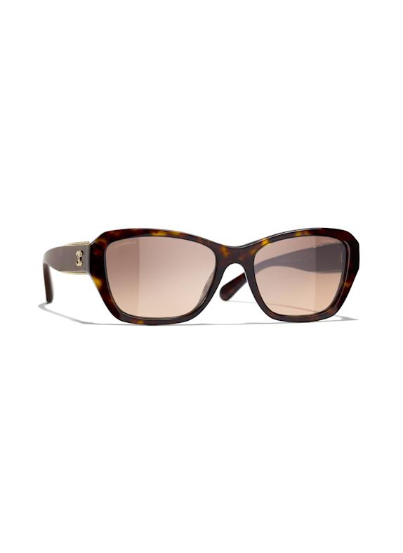 CHANEL Rechteckige Sonnenbrille C71451 - HAVANA/ BRAUN VERLAUF