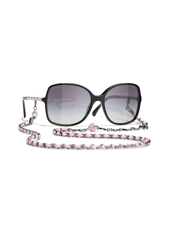 CHANEL Quadratische Sonnenbrille 1663S6 - SCHWARZ/ GRAU VERLAUF