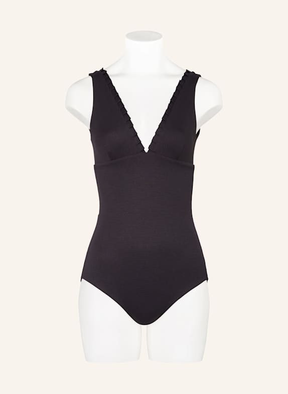 MYMARINI Shape-badpak SWIMSUIT NO. 2 met UV-bescherming 50+ ZWART