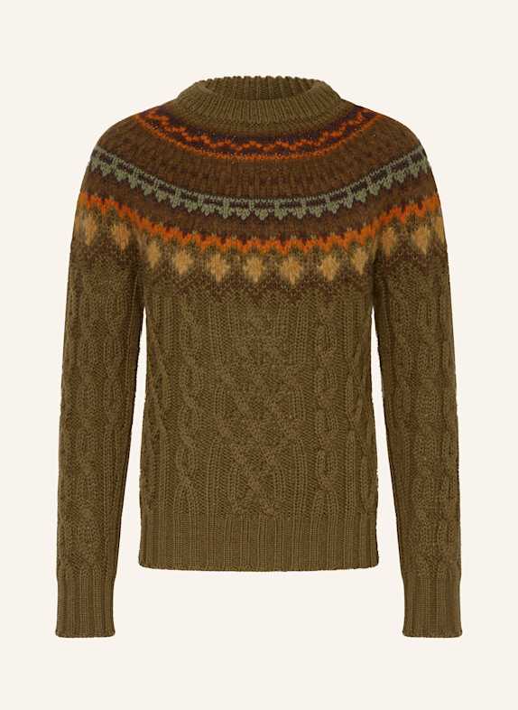MONCLER GRENOBLE Pullover KHAKI/ ORANGE