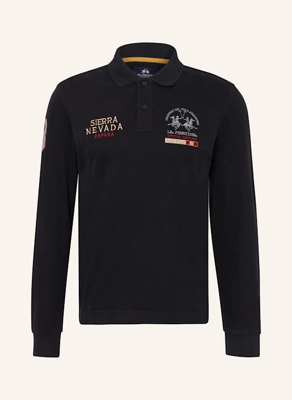 LA MARTINA Jersey polo shirt BLACK