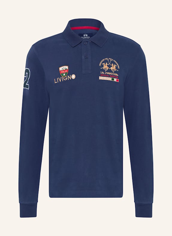 LA MARTINA Jersey polo shirt DARK BLUE
