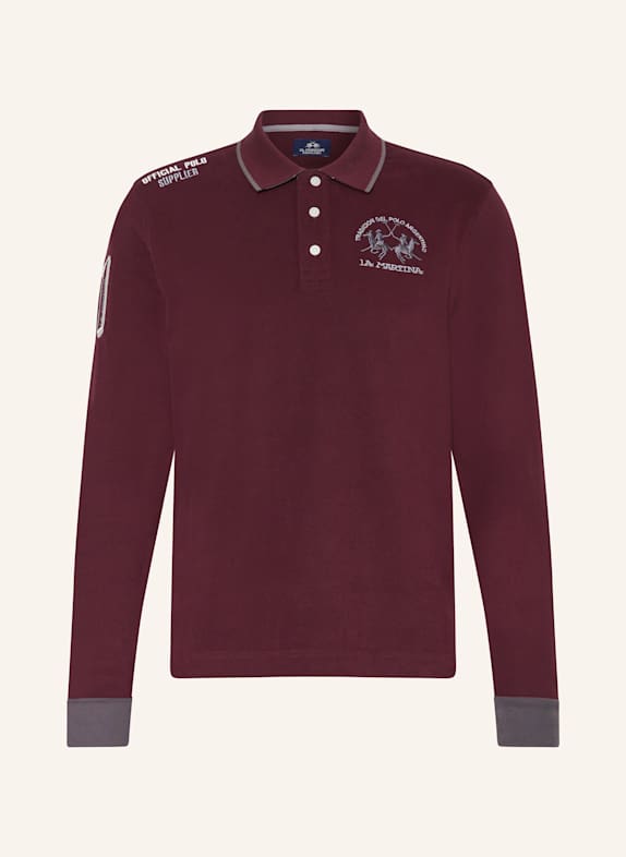 LA MARTINA Jersey polo shirt DARK RED