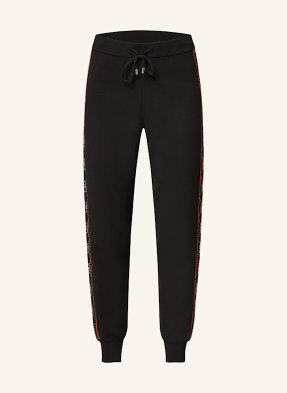 LIU JO Hose im Jogging-Stil mit Glitzergarn SCHWARZ