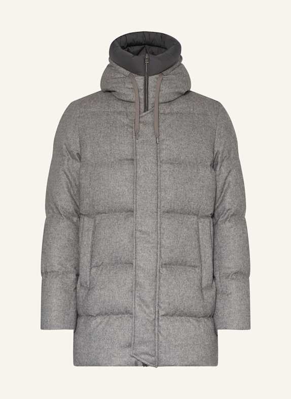 HERNO Down jacket with silk and cashmere GRAY