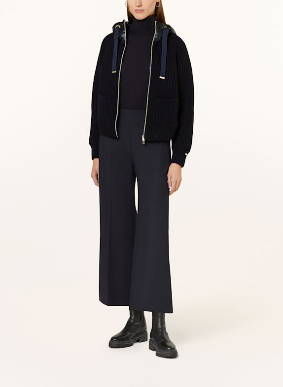 HERNO Daunenjacke im Materialmix DUNKELBLAU