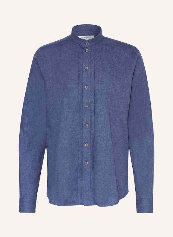 Grasegger Trachtenhemd KISSING Extra Slim Fit mit Stehkragen BLAU
