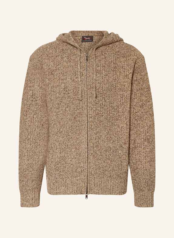 WOOLRICH Strickjacke MOULINE BRAUN/ HELLBRAUN/ BEIGE