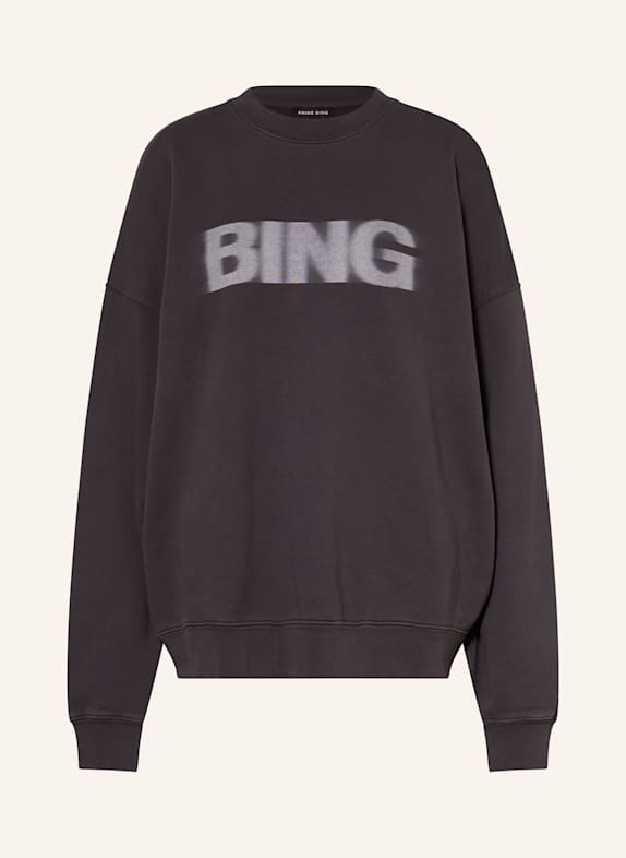 ANINE BING Mikina MILES TMAVĚ ŠEDÁ/ SVĚTLE ŠEDÁ