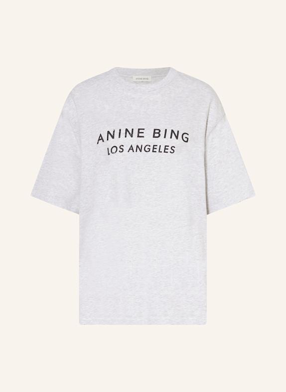 ANINE BING T-Shirt MYERS HELLGRAU/ SCHWARZ
