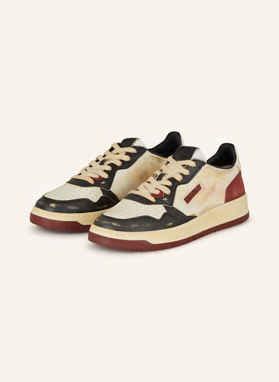 AUTRY Sneaker SUPER VINTAGE LOW SCHWARZ/ ECRU/ DUNKELROT