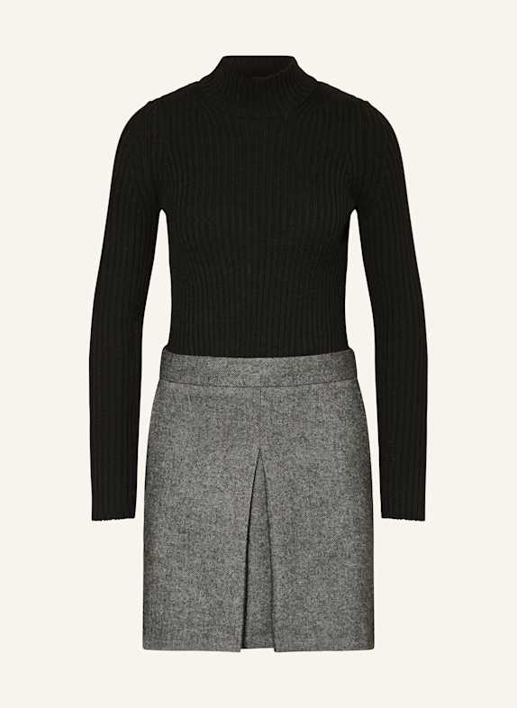 MAX & Co. Dress ALBORE in mixed materials BLACK/ GRAY