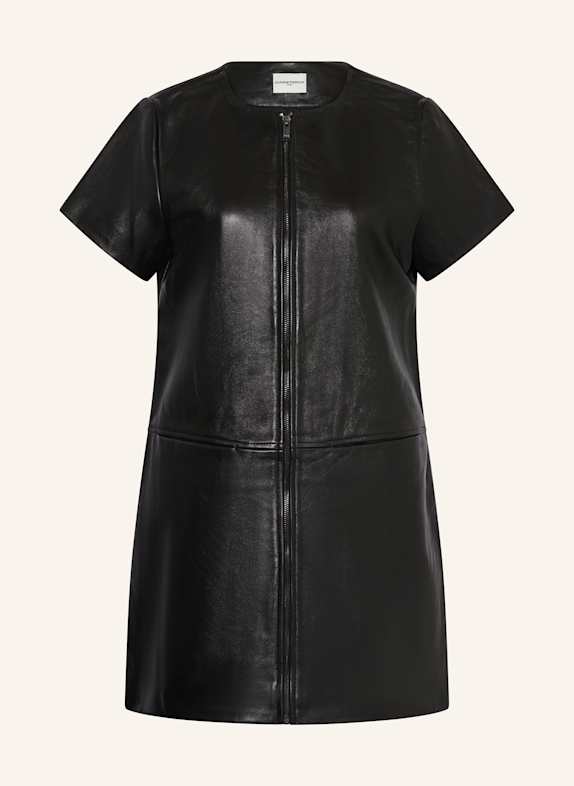 CLAUDIE PIERLOT Lederkleid SCHWARZ