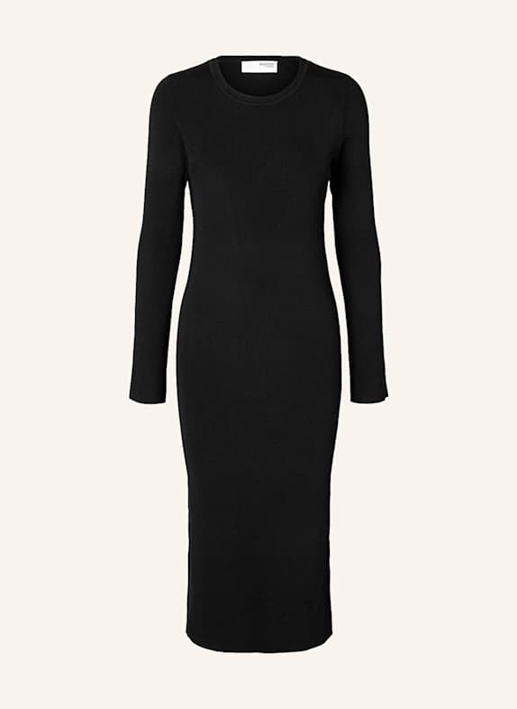 SELECTED Femme Strickkleid SCHWARZ