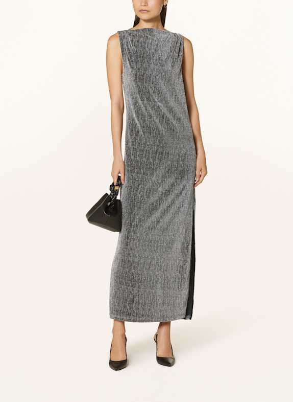 SELECTED Femme Kleid mit Glitzergarn SCHWARZ/ SILBER
