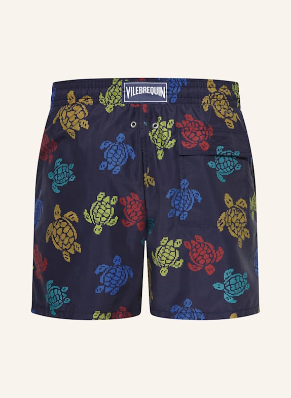 VILEBREQUIN Zwemshort MOOREA DONKERBLAUW / GEEL / ROOD