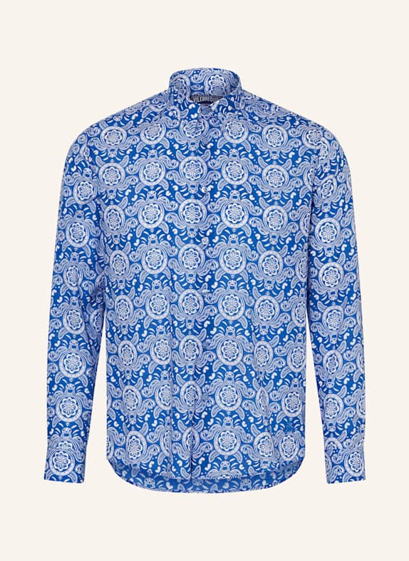 VILEBREQUIN CARACAL slim fit shirt BLUE/ WHITE
