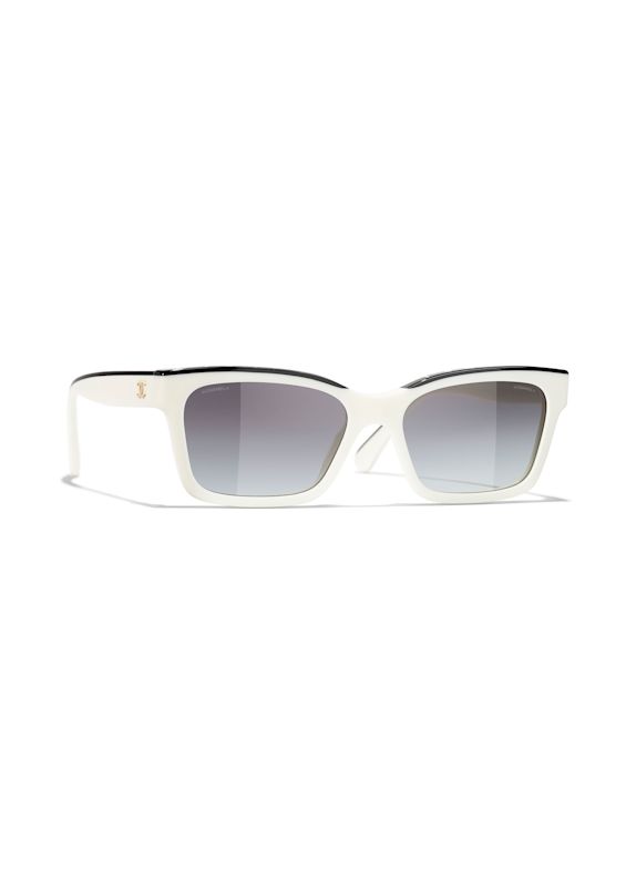 CHANEL Quadratische Sonnenbrille 1763S6 - WEISS/ GRAU VERLAUF