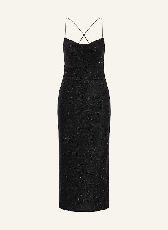 Hey Kyla Evening dress with sequins and glitter thread BLACK