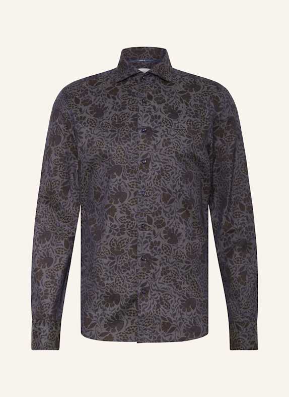 1863 by ETERNA Koszula slim fit GRANATOWY/ CIEMNOBRĄZOWY/ SZARONIEBIESKI