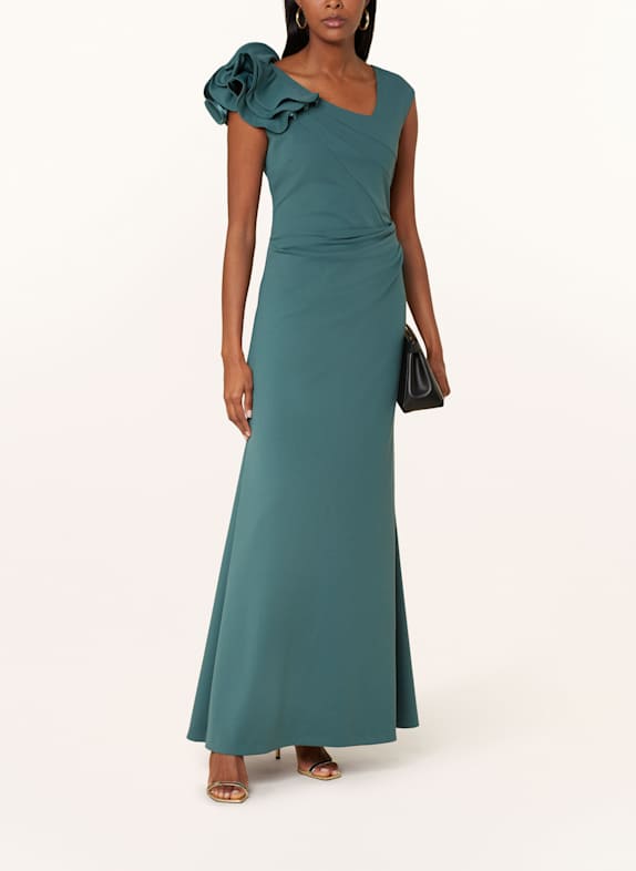 Vera Mont Abendkleid mit Volants DUNKELGRÜN