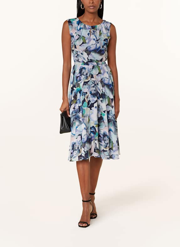 Vera Mont Cocktailkleid BLAU/ GRÜN/ HELLORANGE