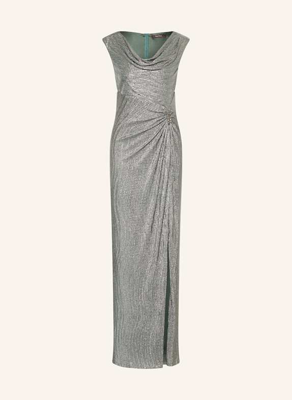 Vera Mont Abendkleid aus Brokat mit Schmucksteinen DUNKELGRÜN/ GRAU