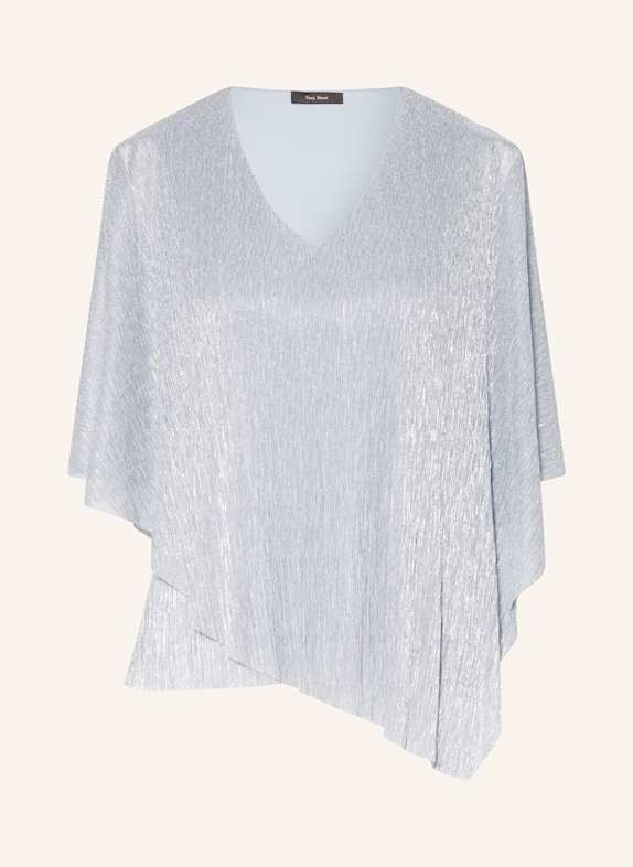 Vera Mont Cold-Shoulder-Bluse mit Glitzergarn HELLBLAU/ WEISS
