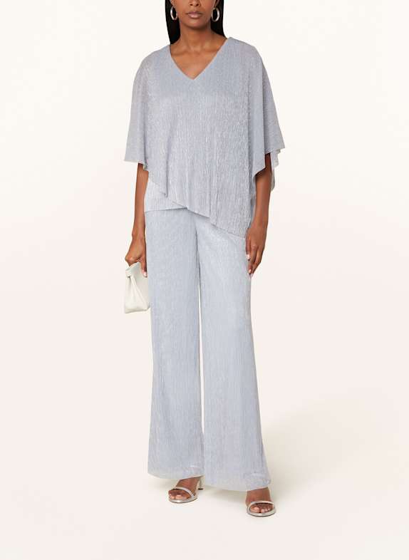 Vera Mont Cold-Shoulder-Bluse mit Glitzergarn HELLBLAU / WEISS