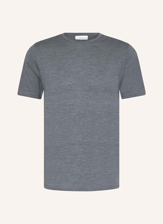 PROFUOMO T-shirt z wełny merino CZIEMNOSZARY
