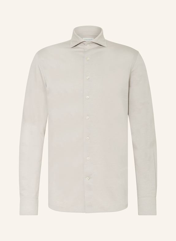 PROFUOMO Hemd JAPANESE KNITTED Slim Fit BEIGE