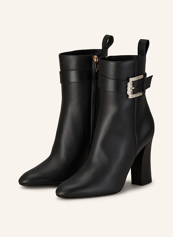 RENE CAOVILLA Stiefeletten MARTHA mit Schmucksteinen SCHWARZ