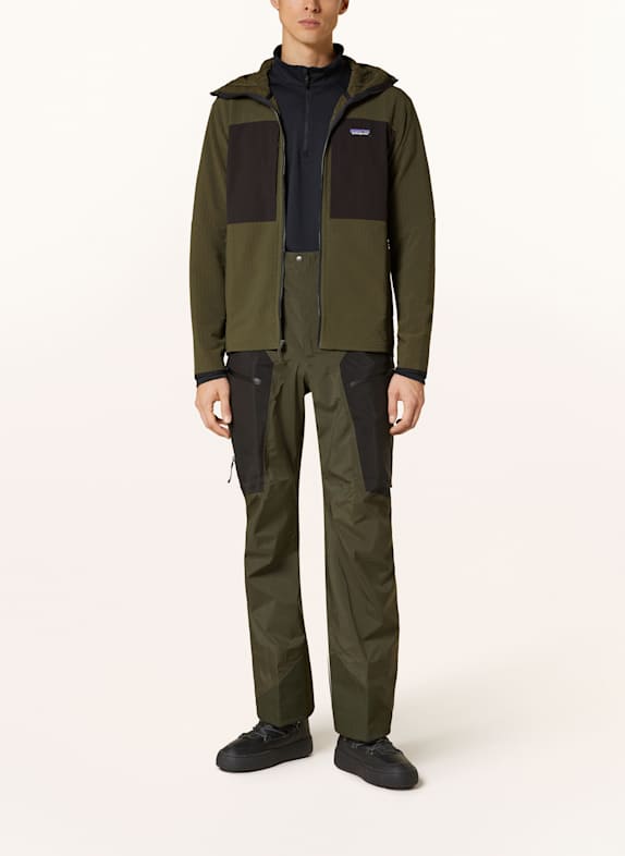 patagonia Hardshell skibroek UNTRACKED DONKERGROEN / ZWART