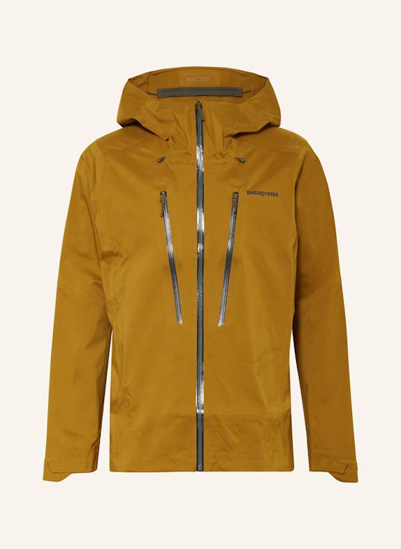 patagonia STORMSTRIDE hardshell ski jacket BROWN
