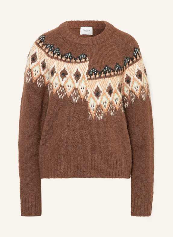 Pepe Island Jeans Pullover HOLLY BRAUN/ ECRU