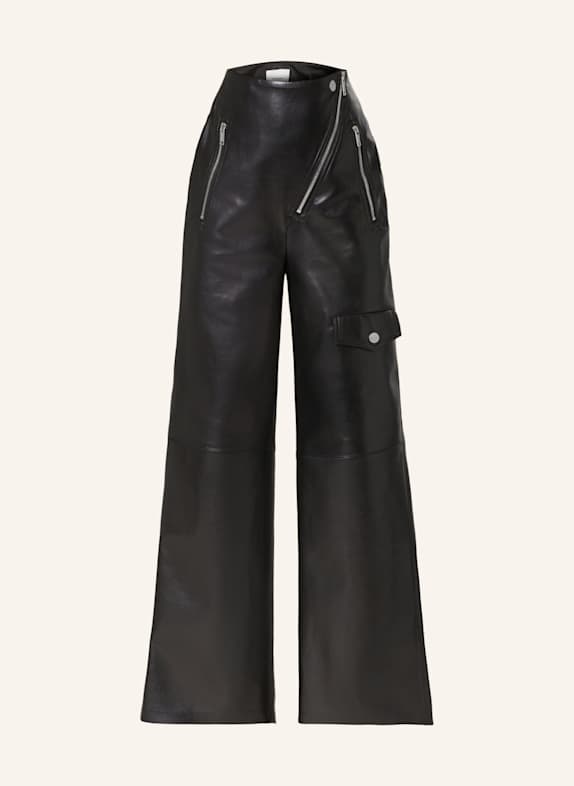 Nanushka Lederhose HAYES SCHWARZ