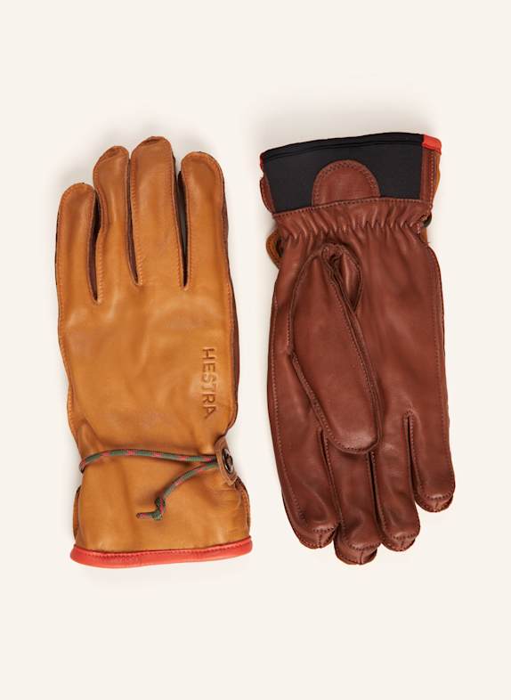 HESTRA Lederhandschuhe WAKAYMA COGNAC