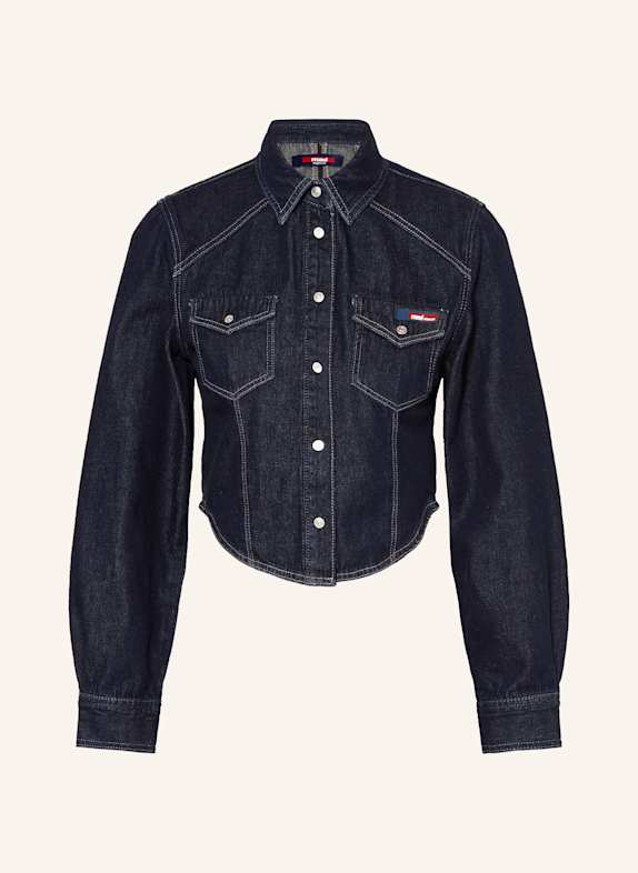 mavi Cropped denim blouse KREUZBERG DARK BLUE