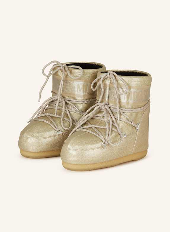 MOON BOOT Moon Boots ICON LOW GLITTER ZŁOTY