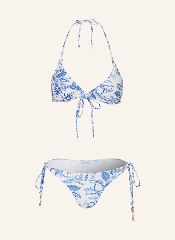 MELISSA ODABASH Triangel-Bikini KEY WEST WEISS/ BLAU