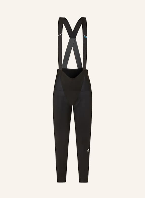 ASSOS Softshellové cyklistické kalhoty EISENHERZ se šlemi a polstrovanou vsadkou ČERNÁ