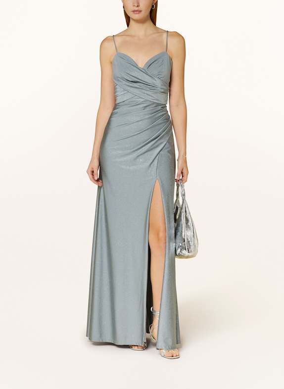VM Vera Mont Abendkleid HELLBLAU/ SILBER