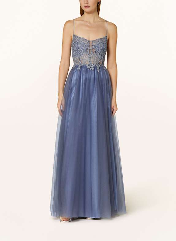 VM Vera Mont Abendkleid mit Schmucksteinen DUNKELBLAU