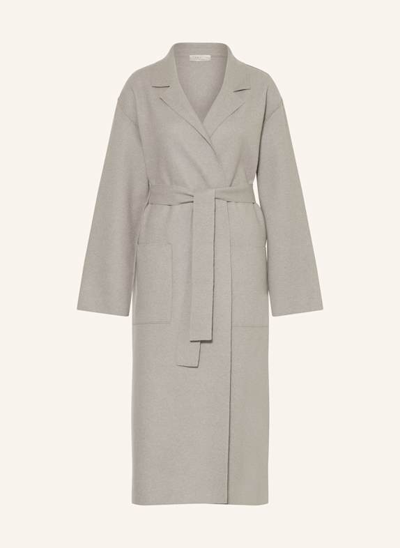 lunaria cashmere Kašmírový kabát SVĚTLE ŠEDÁ