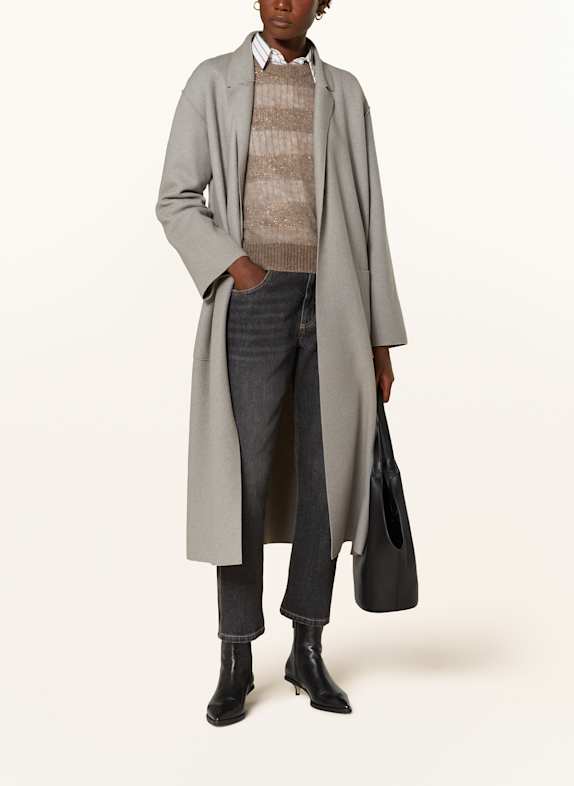 lunaria cashmere Cashmere coat LIGHT GRAY